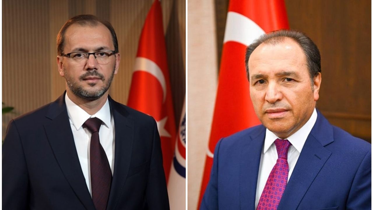 REKTÖR OKUMUŞ, REKTÖR KARAKAŞ’I TEBRİK ETTİ