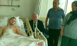 MAHMUT KOÇAK, EYP PATLAMASI SONUCU YARALANAN ASKERİ ZİYARET ETTİ