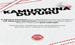 11 AĞUSTOS “YAZ AKŞAMLARI KONSERİ” İPTAL EDİLDİ!