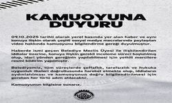 Belediyeden Resmi Açıklama