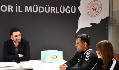 Milli Güreşçilerden İl Müdürü Aslan’a Ziyaret