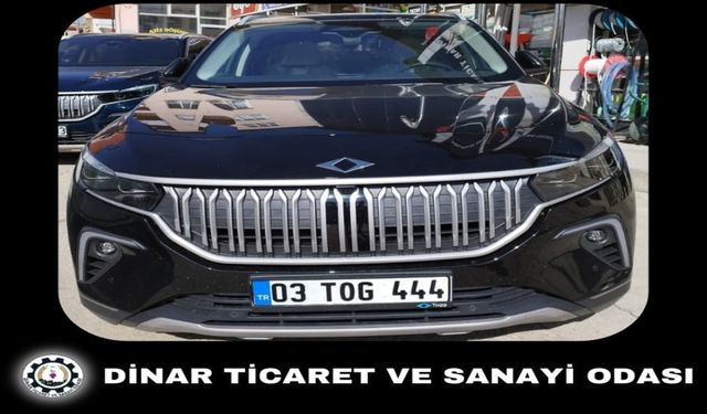 DİNAR TİCARET VE SANAYİ ODASI TOGG ARACINI TESLİM ALDI