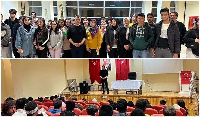 BAŞKAN SERKAN KOYUNCU KARİYER SÖYLEŞİSİNDE ÖĞRENCİLERLE BULUŞTU