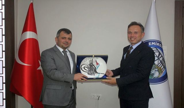 BELEDİYE BAŞKANI SERKAN KOYUNCU'YA VEDA ZİYARETİ