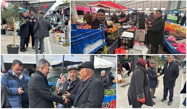 BELEDİYE BAŞKANI SERKAN KOYUNCU'DAN PAZAR ESNAFI VE İLÇE ESNAFLARINA ZİYARET