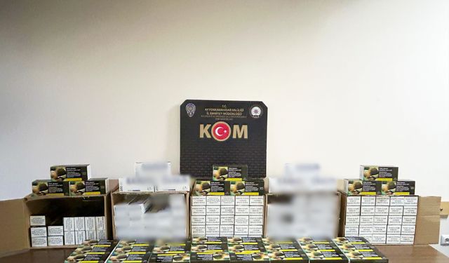 POLİS SANDIKLI’DA 50 BİN BOŞ MAKARON ELE GEÇİRDİ