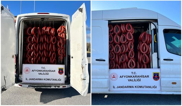 JANDARMA 2.910 KG. SAHTE SUCUK ELE GEÇİRDİ