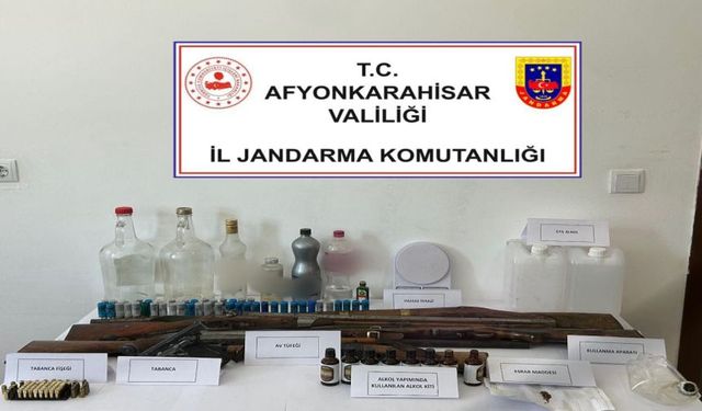 JANDARMA ALKOL İMALATÇISINI YAKALADI