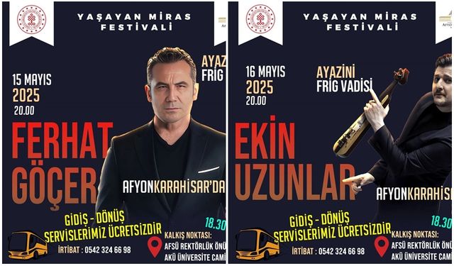 AFYONKARAHİSAR YAŞAYAN MİRAS FESTİVALİ BAŞLIYOR