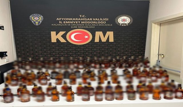 ŞUHUT’TA, SAHTE BANDROLLÜ ALKOL YAKALANDI