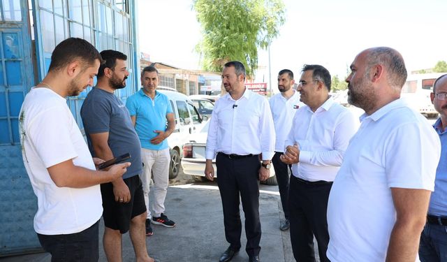 MİLLETVEKİLİ ARSLAN VE BAŞKAN ÖZTAŞ, SANDIKLI SANAYİSİNDE ESNAFLA BULUŞTU