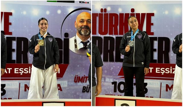 YÜNTAŞ‘IN KADIN SPORCULARINDAN KARATE’DE ÇİFTE ZAFER