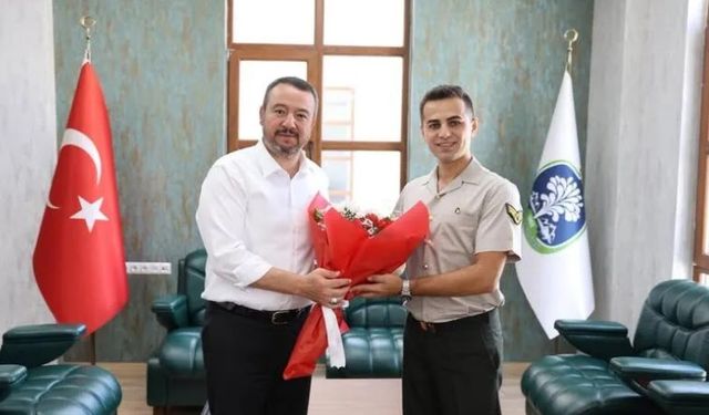 YENİ GARNİZON KOMUTANI YÜRÜK’TEN İLK ZİYARET ÖZTAŞ’A