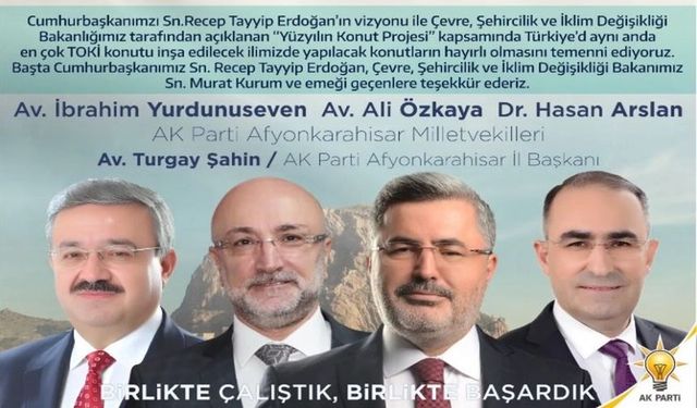 Afyon'da 4370 TOKİ konutu yapılacak