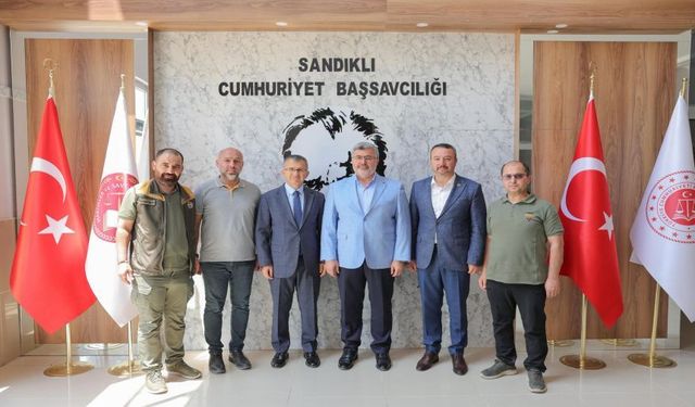 Özkaya Ve Öztaş Sandıklı Başsavcısı Kaplan’a Hayırlı Olsun Ziyaretinde Bulundu