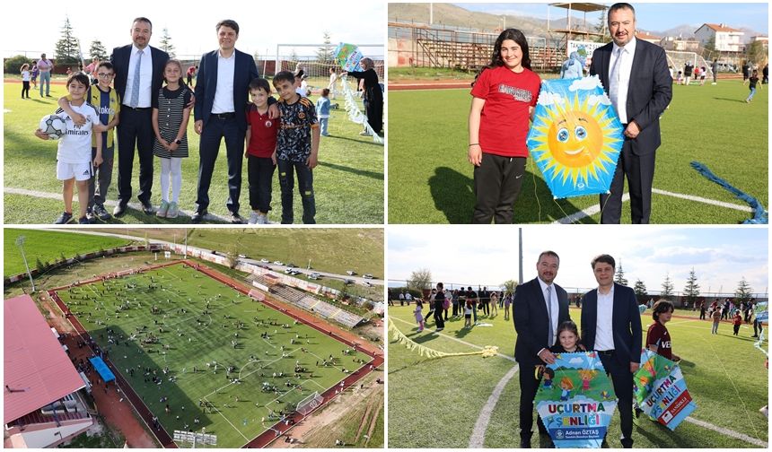 RENGÂRENK UÇURTMALAR SANDIKLI SEMALARINI SÜSLEDİ