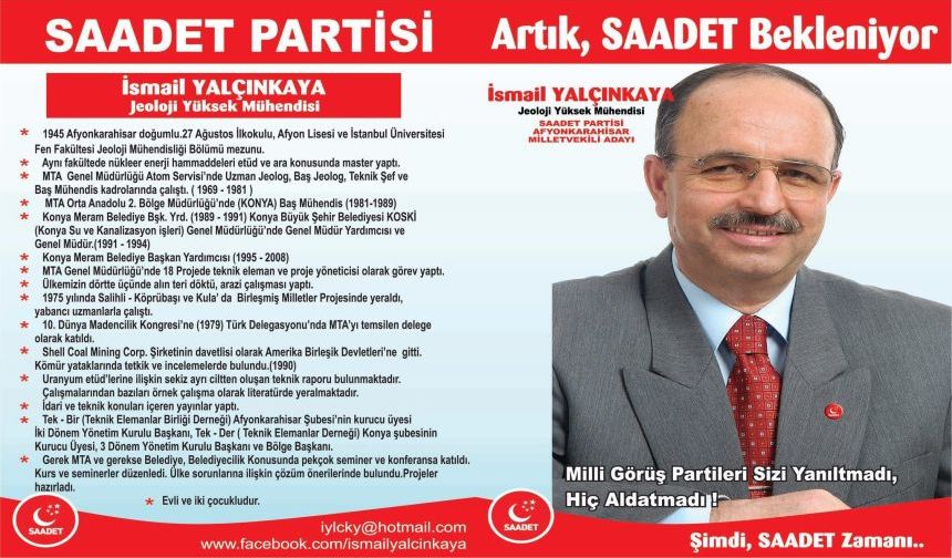 İSMAİL YALÇINKAYA VEFAT ETTİ