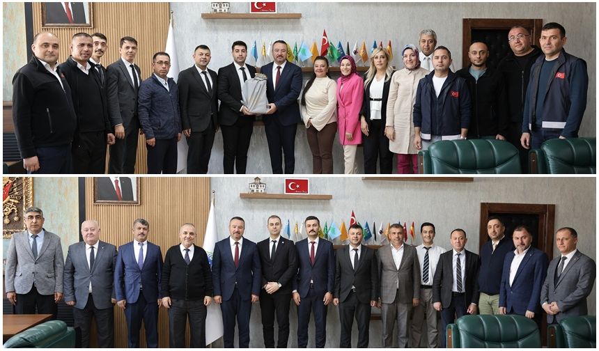 Sandıklı Belediye Başkanı Öztaş’a Belediye Personellerinden Anlamlı Hediye