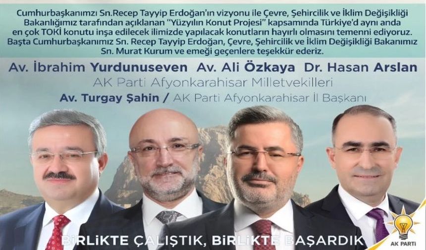 Afyon'da 4370 TOKİ konutu yapılacak