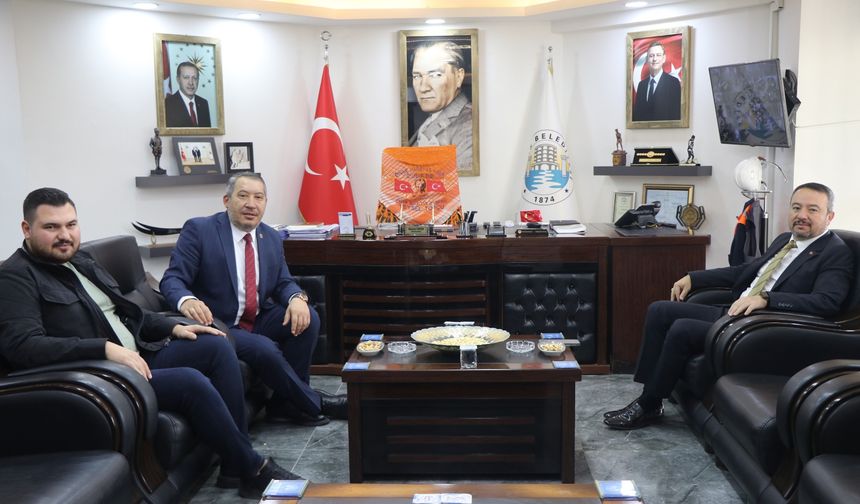 Başkan Öztaş’dan Dinar Belediye Başkanı Topçu’ya Ziyaret