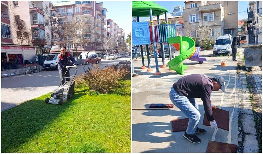 Sandıklı’da Park ve Peyzaj Çalışmaları Hız Kesmeden Devam Ediyor
