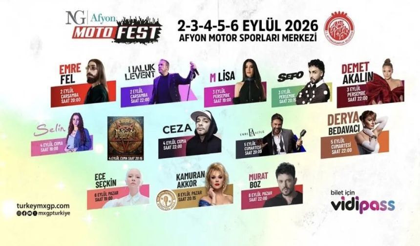 Motofest’le Afyon’a Yıldız Sanatçılar Yağacak