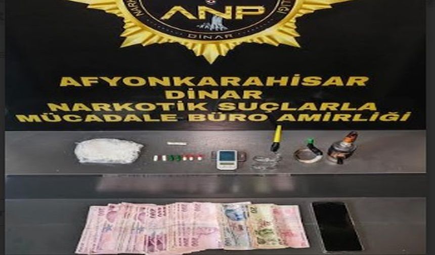Polis Dinar’da Uyuşturucu Ele Geçirdi
